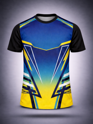multi sport jersey India blue yellow athletic jersey