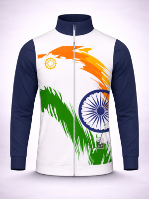 Indian Flag Jacket Front View
